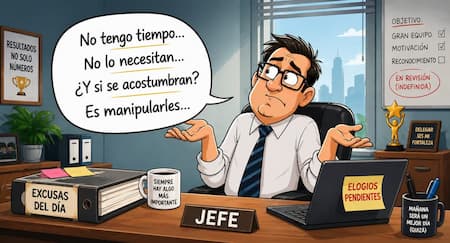 artículo con una docena de excusas para no reconocer al colaborador artículo con una docena de excusas para no reconocer al colaborador